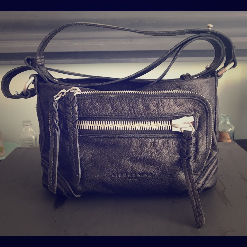 Black Leibeskind moto crossbody shoulderbag